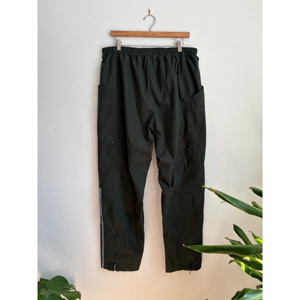 Vintage 2001 Adidas Forest Green Windbreaker Pants Mens XL Ankle Zip Y2K